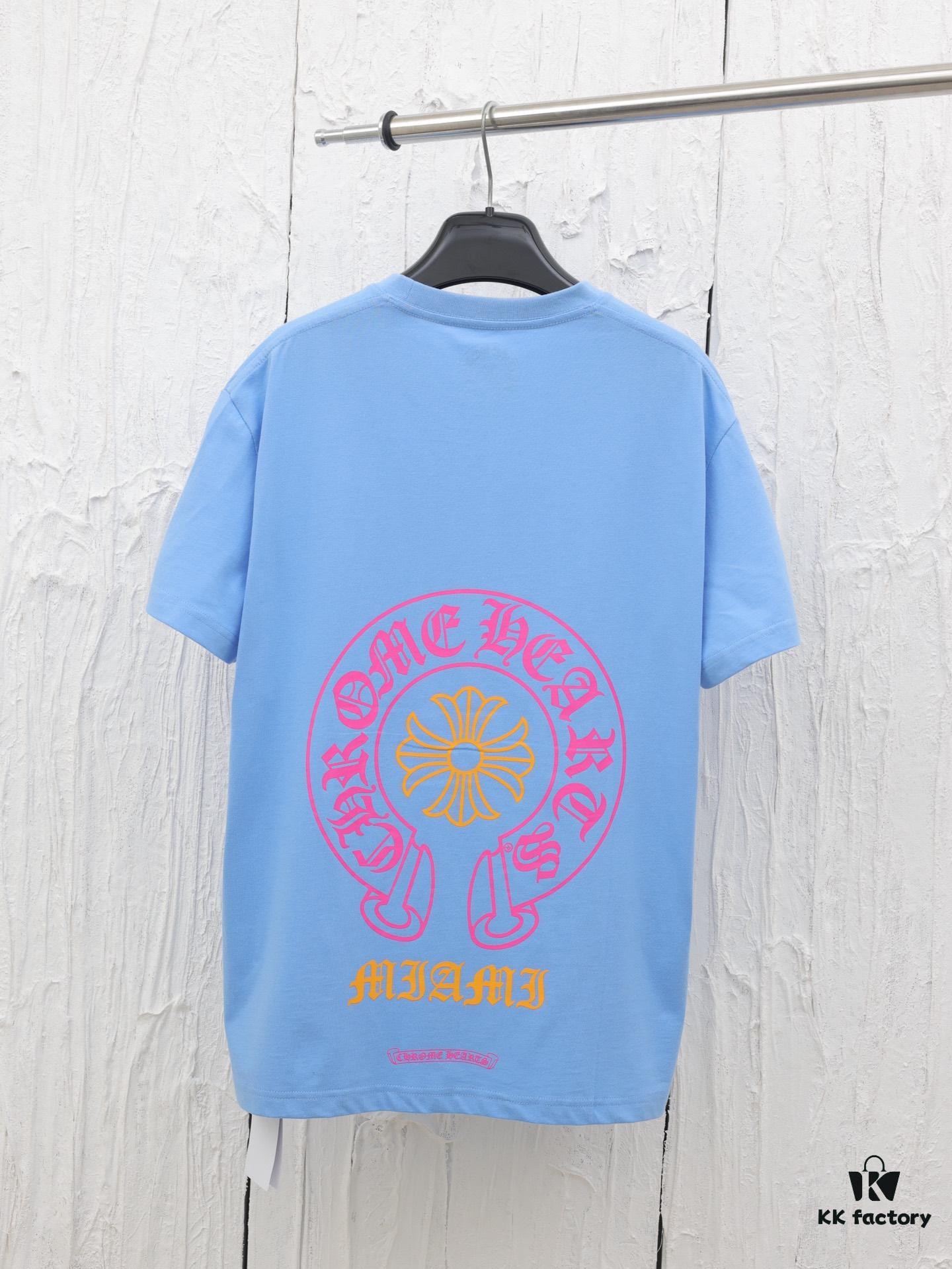 Chrome Hearts* Miami Limited Edition Horseshoe Cross Print Short Sleeve T-Shirt 2025 New Arrival