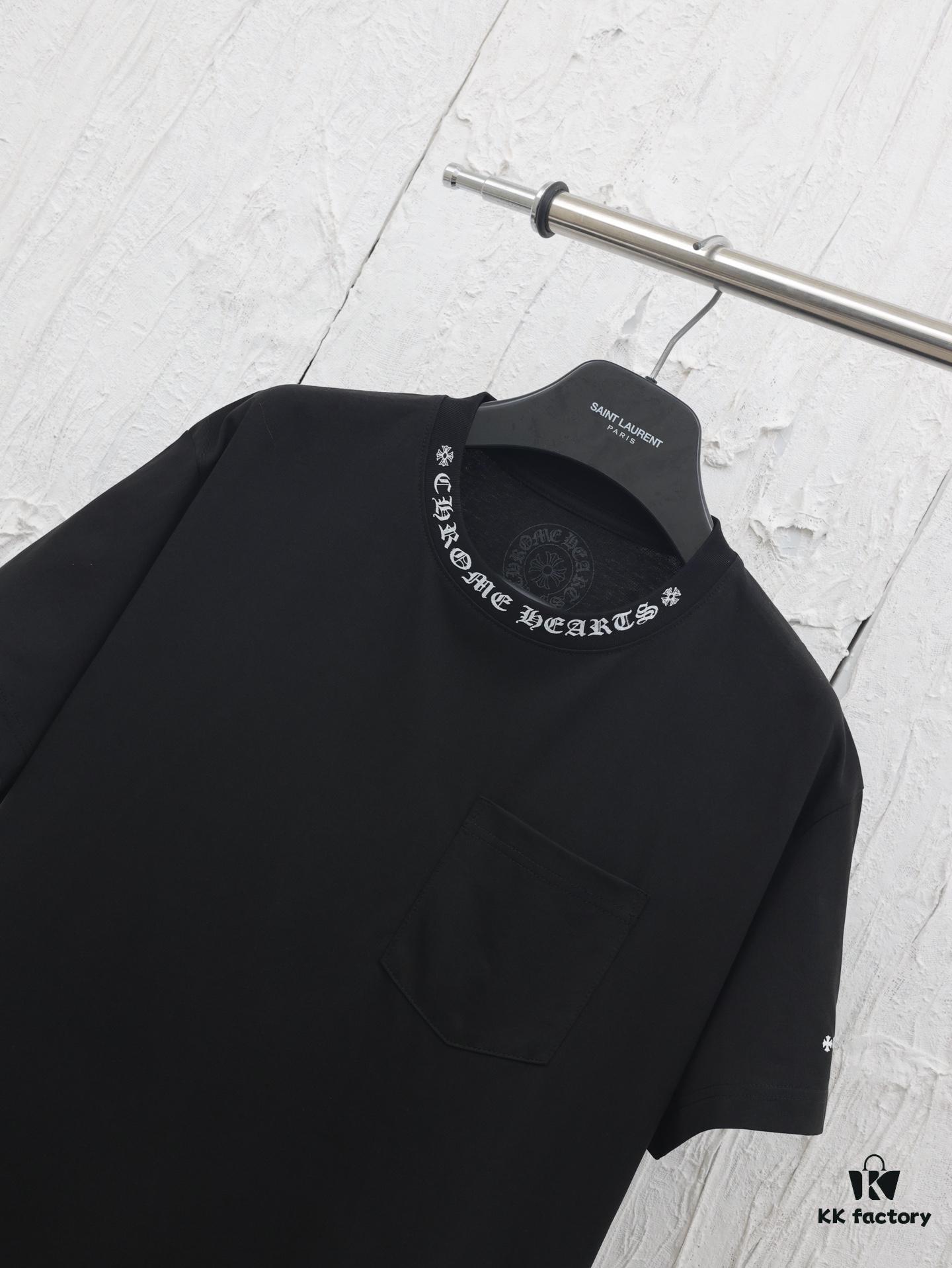 Chrome Hearts* 2025 New Arrival Neckline Sanskrit Letter Print Short Sleeve T-Shirt