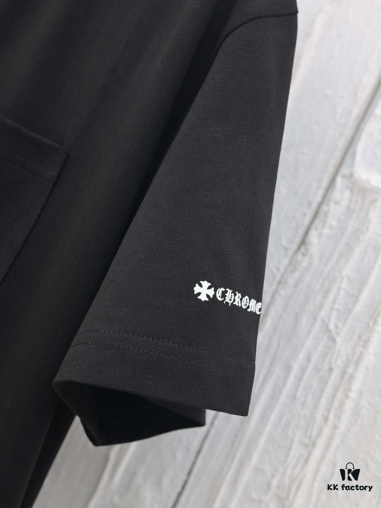 Chrome Hearts* 2025 New Arrival Neckline Sanskrit Letter Print Short Sleeve T-Shirt