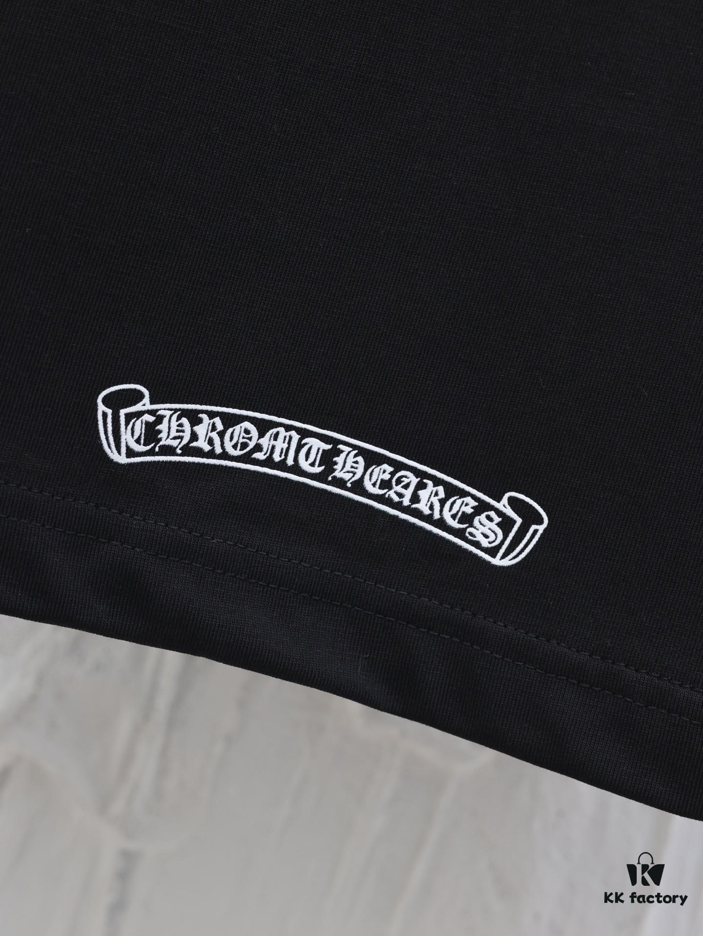 Chrome Hearts* 2025 New Arrival Neckline Sanskrit Letter Print Short Sleeve T-Shirt