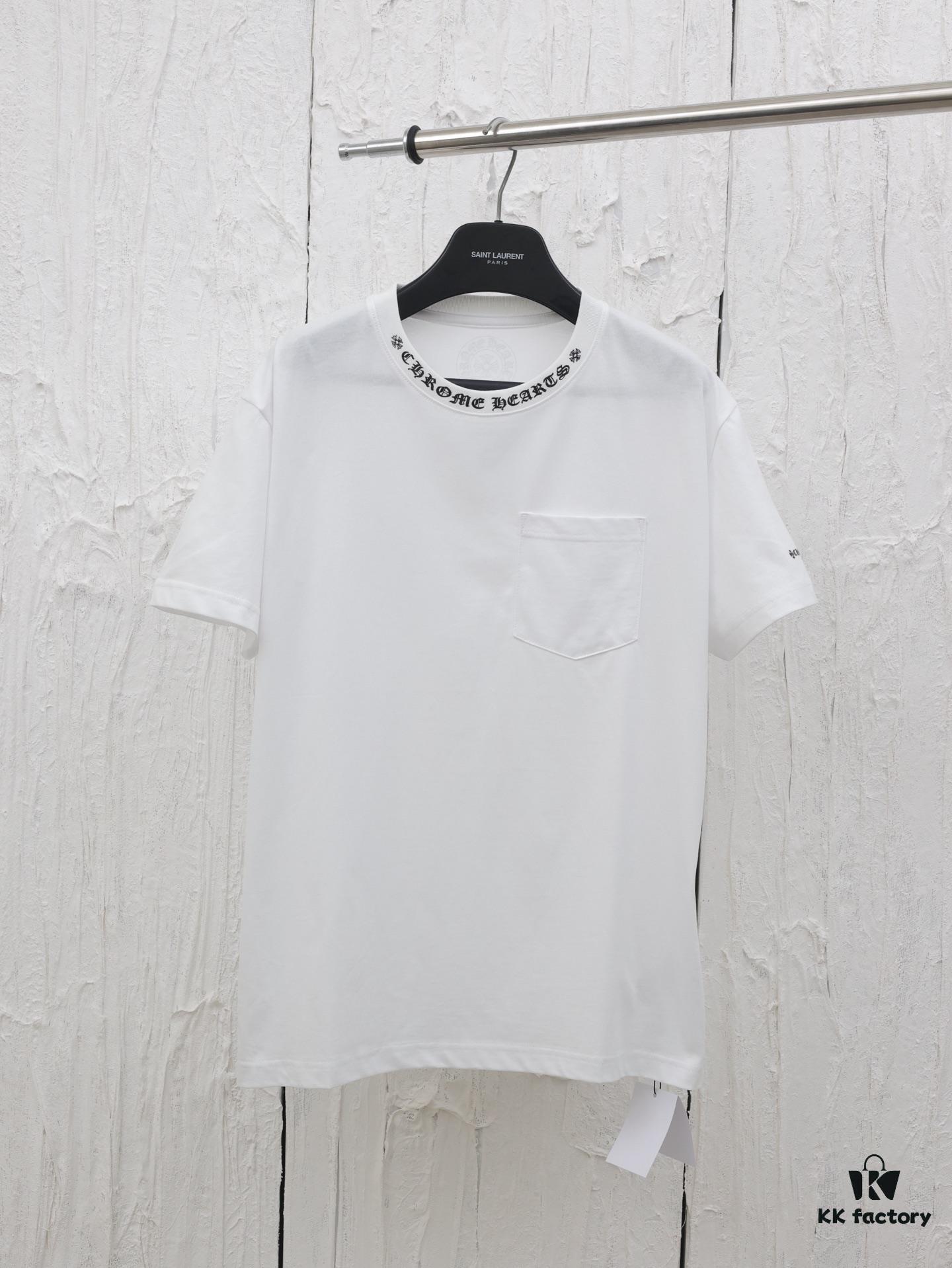 Chrome Hearts* 2025 New Arrival Neckline Sanskrit Letter Print Short Sleeve T-Shirt