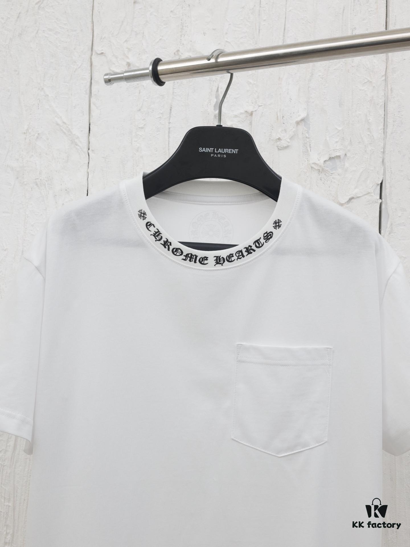 Chrome Hearts* 2025 New Arrival Neckline Sanskrit Letter Print Short Sleeve T-Shirt