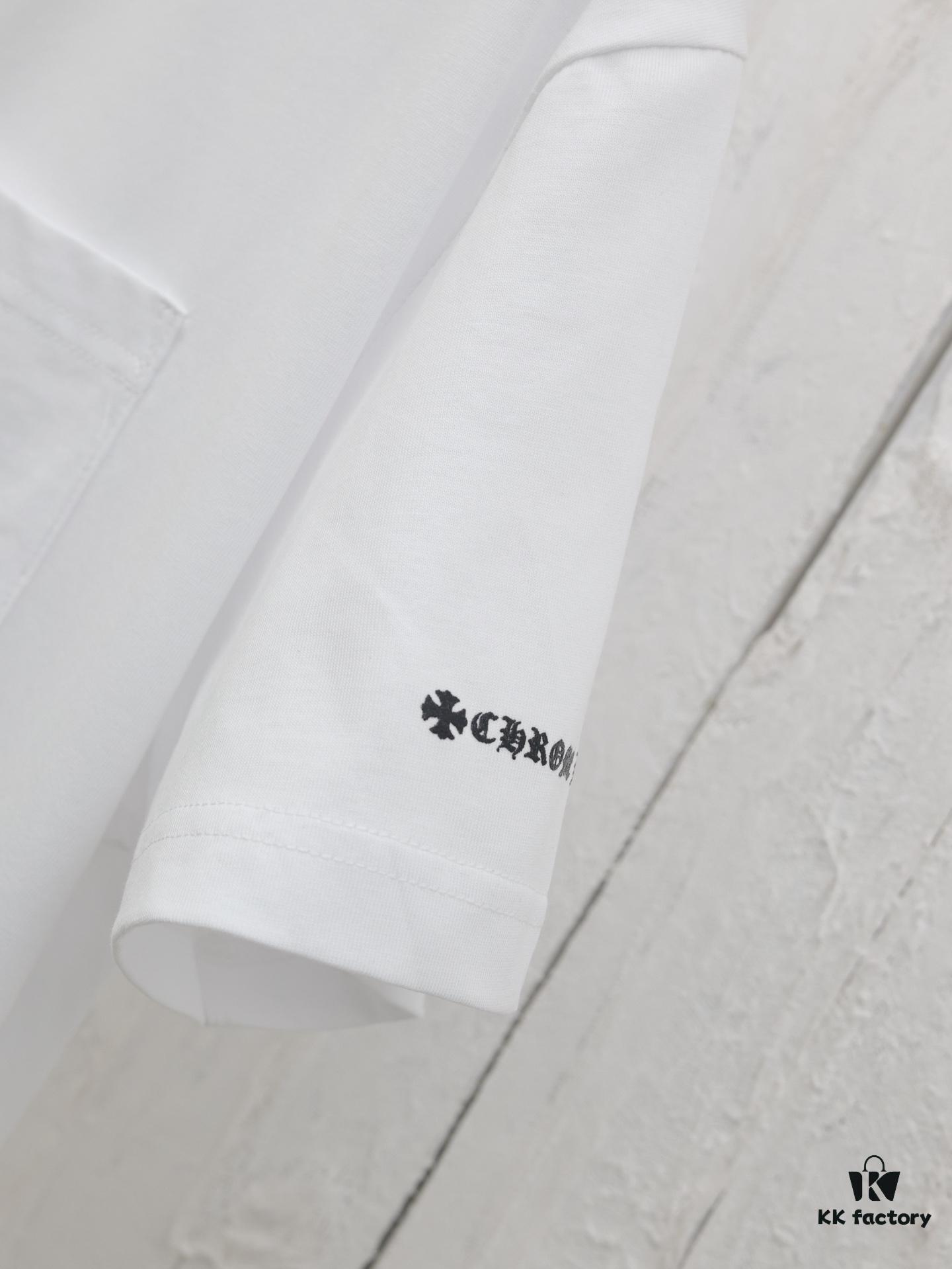 Chrome Hearts* 2025 New Arrival Neckline Sanskrit Letter Print Short Sleeve T-Shirt