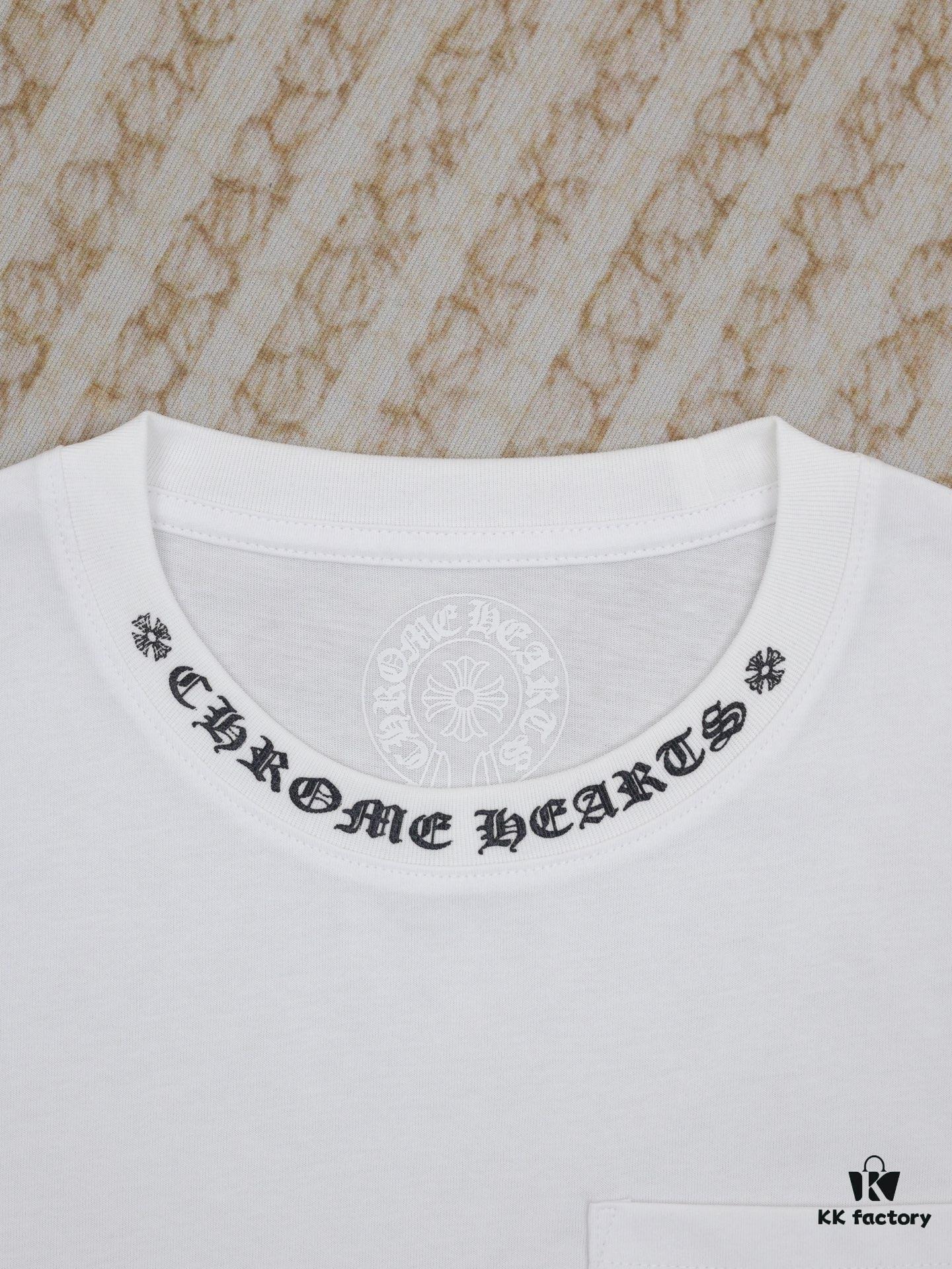 Chrome Hearts* 2025 New Arrival Neckline Sanskrit Letter Print Short Sleeve T-Shirt