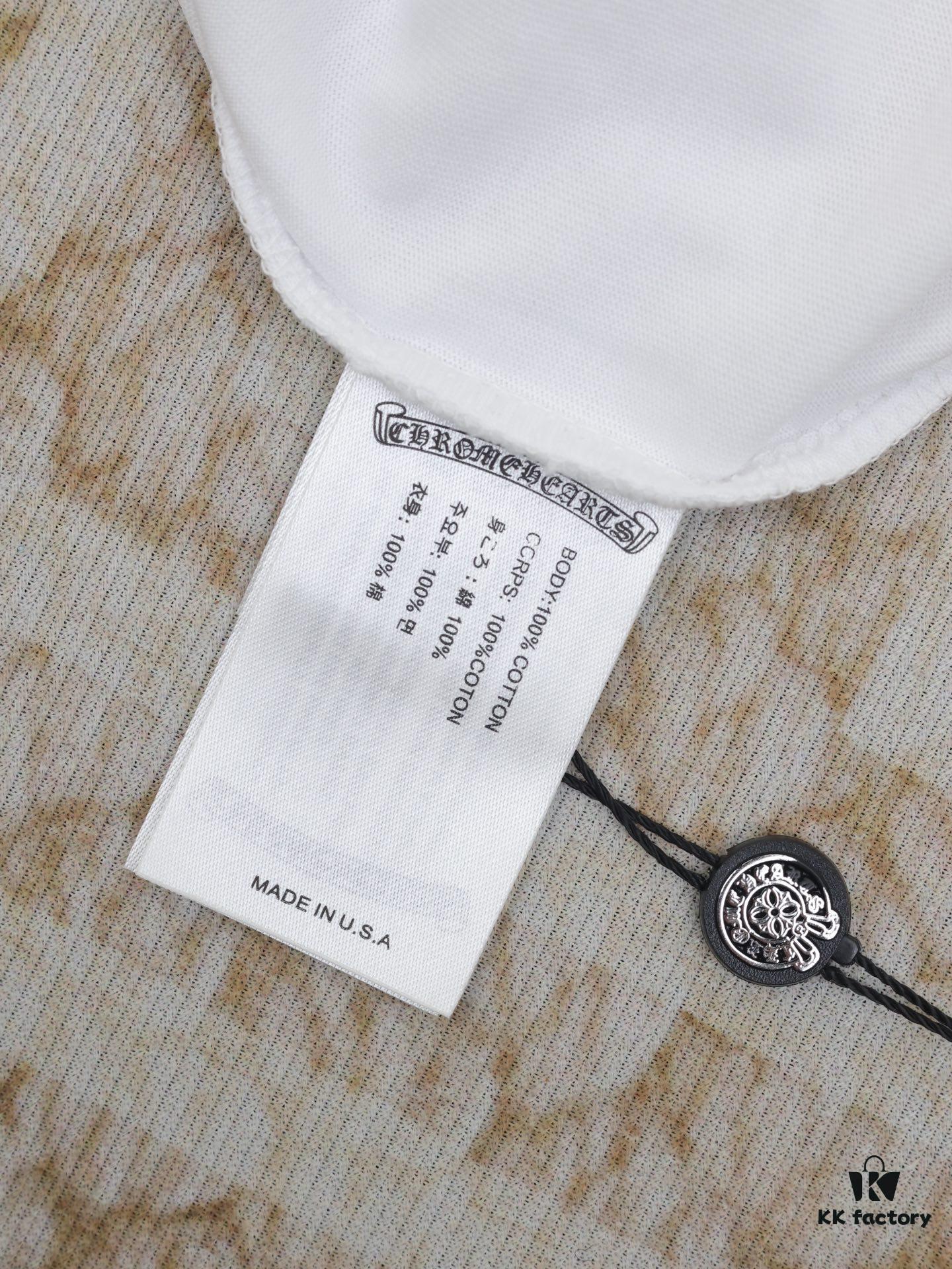 Chrome Hearts* 2025 New Arrival Neckline Sanskrit Letter Print Short Sleeve T-Shirt