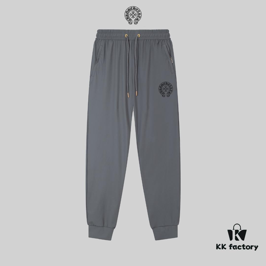 Chrome Hearts Spring and Summer New Arrival High-Quality Lightweight Sport Casual Ice-Silk Pants in Two Classic Colors, Smooth Comfortable Wrinkle-Free and Seamless Design