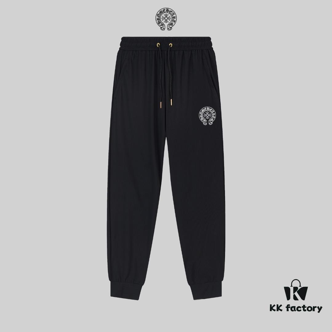 Chrome Hearts Spring and Summer New Arrival High-Quality Lightweight Sport Casual Ice-Silk Pants in Two Classic Colors, Smooth Comfortable Wrinkle-Free and Seamless Design