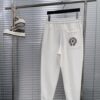 CH Chrome Heart 24FW Spring/Summer New Arrival Horse Hoof Sanskrit Logo Drawstring Casual Pants Unisex – Cross Sanskrit Patch Design
