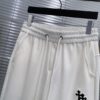 CH Chrome Heart 24FW Spring/Summer New Arrival Horse Hoof Sanskrit Logo Drawstring Casual Pants Unisex – Cross Sanskrit Patch Design