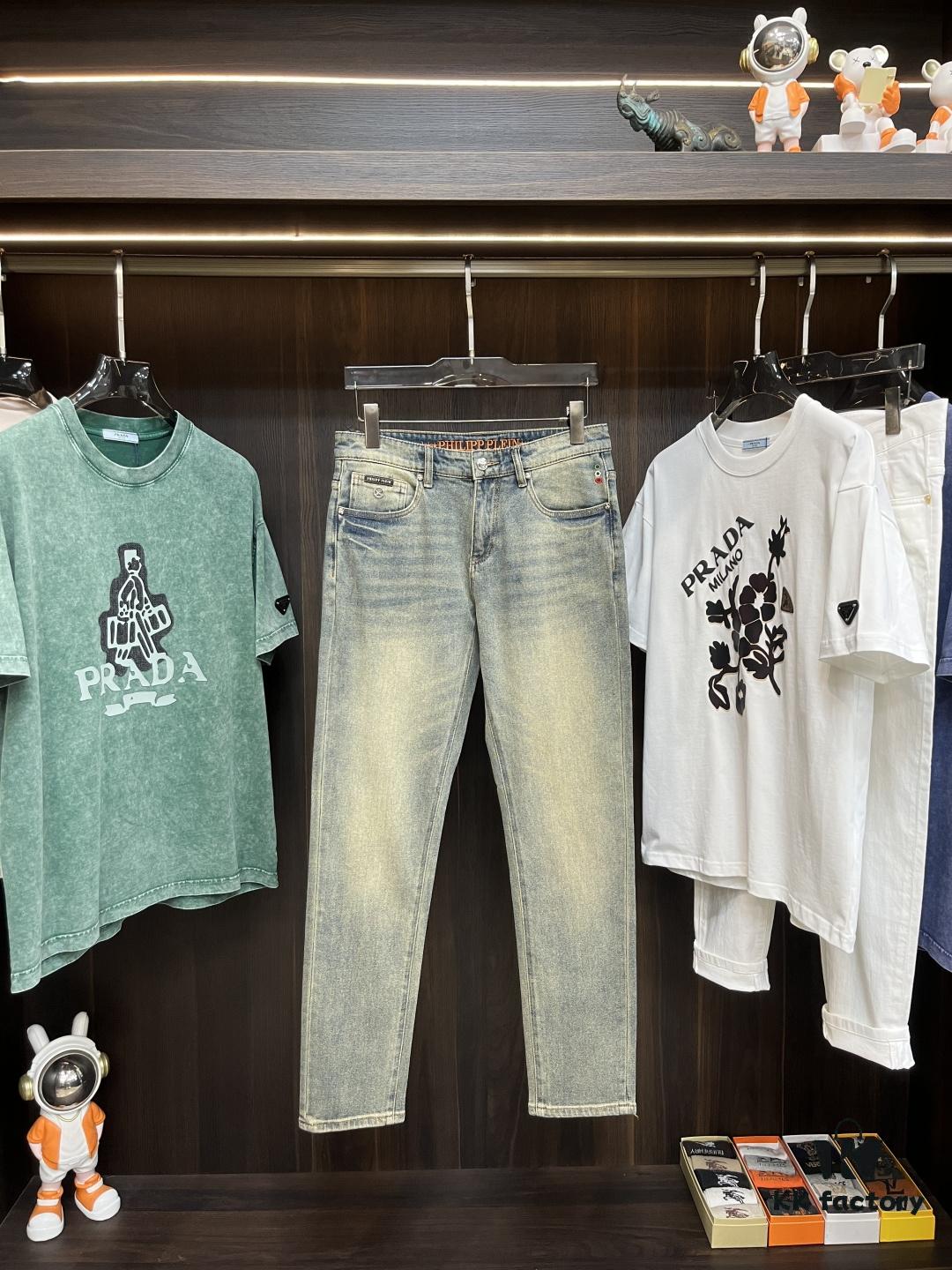 Exclusive New Arrival Chrome Hearts Style Men's Fashion Casual Jeans, High-End European Original Design Pants, Trendy and Comfortable, Premium Quality with Impeccable Details