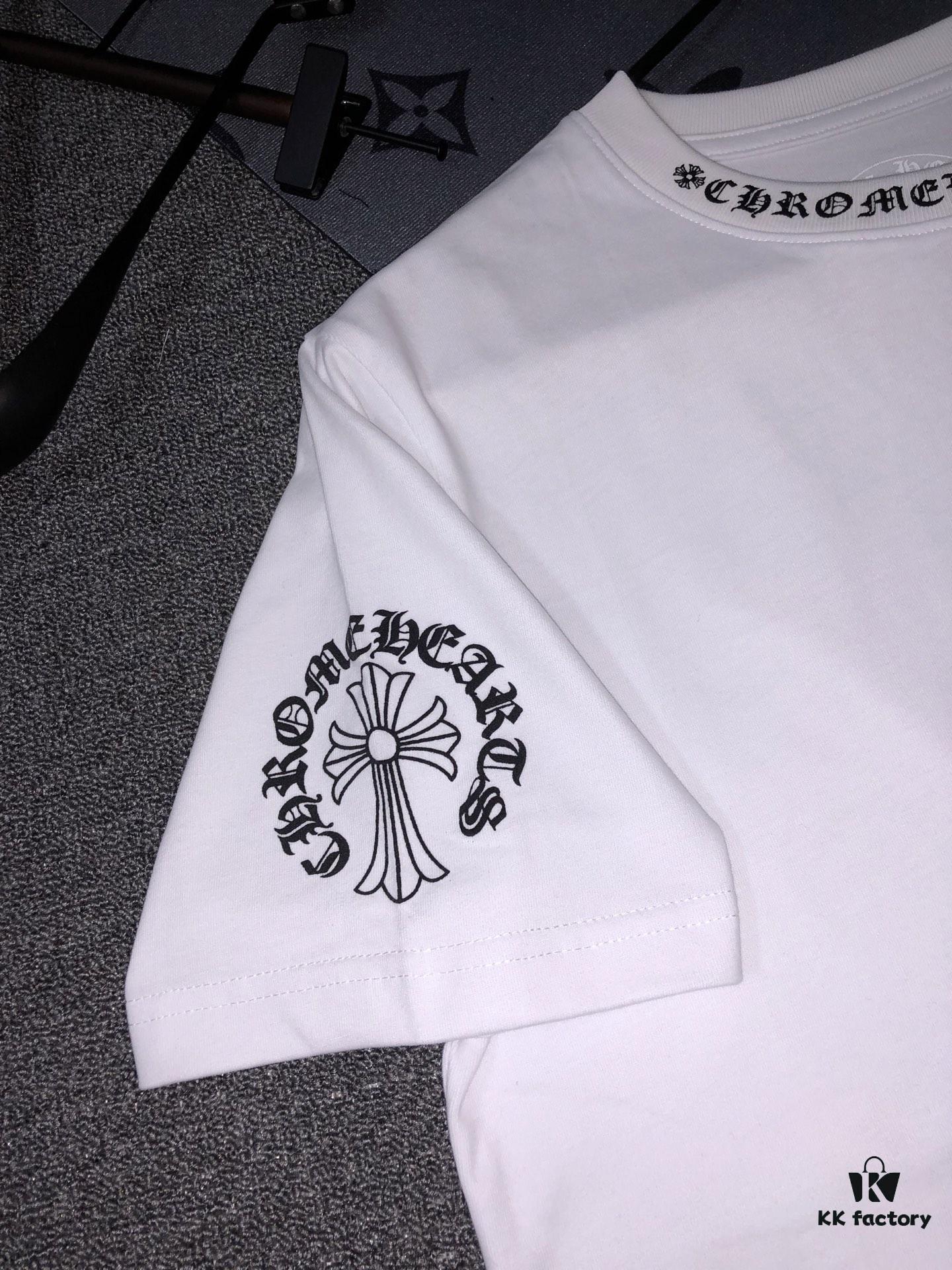 Chrome Hearts / 25s Summer Collection, Front and Back Print, 260g Combed Compact Cotton, High Quality Unisex T-Shirt