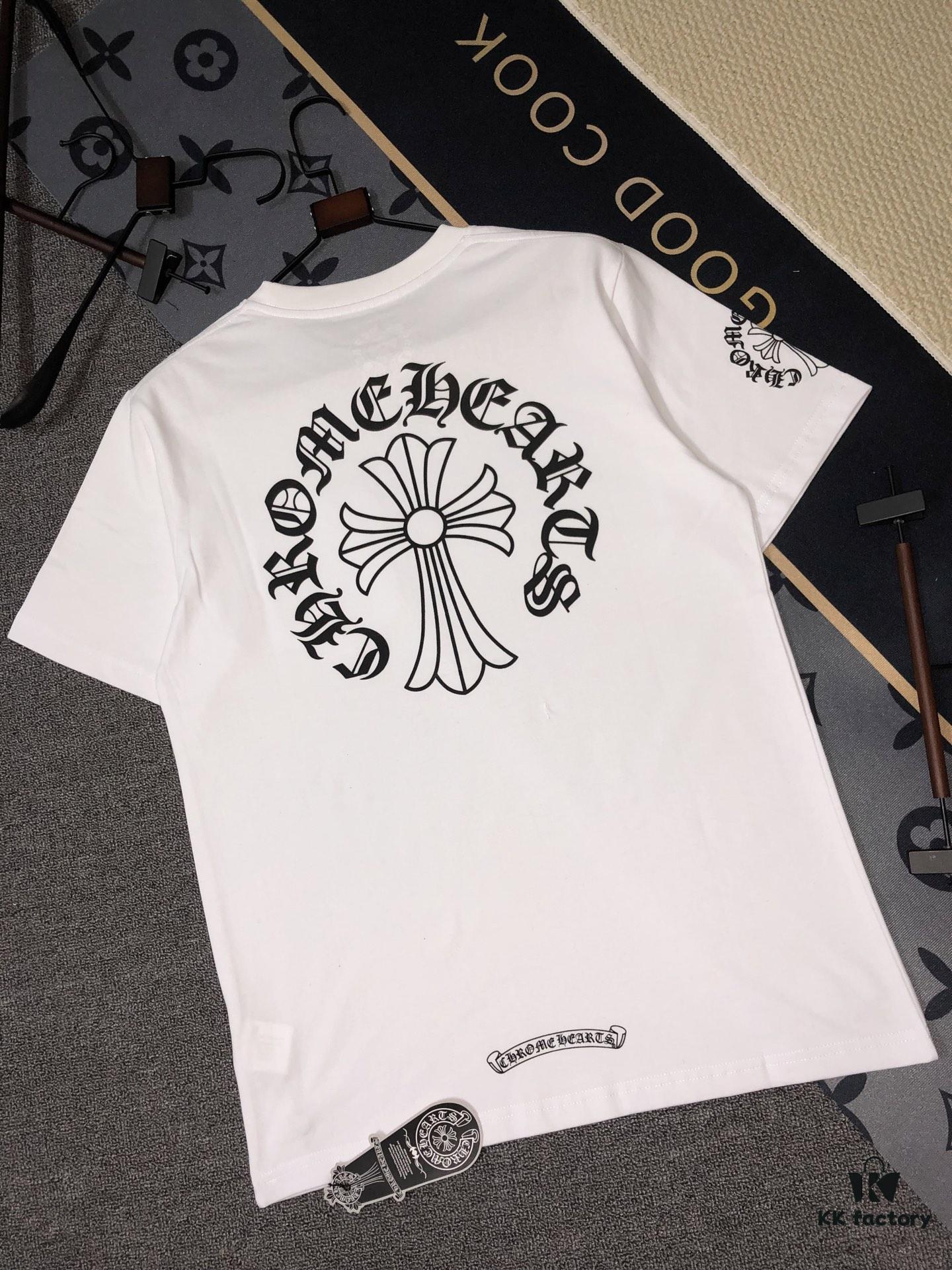 Chrome Hearts / 25s Summer Collection, Front and Back Print, 260g Combed Compact Cotton, High Quality Unisex T-Shirt