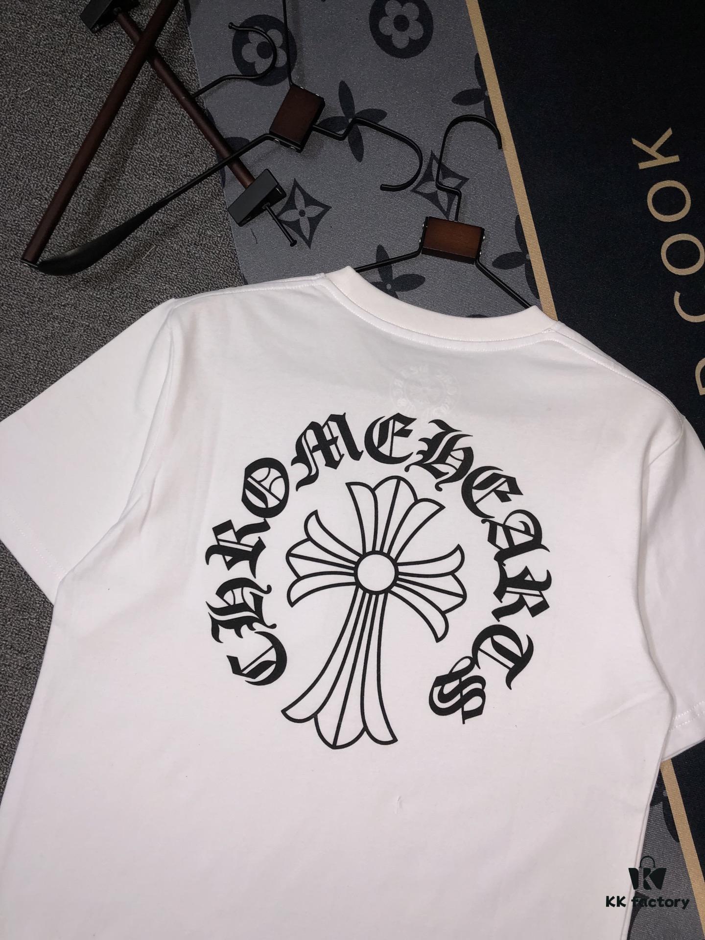 Chrome Hearts / 25s Summer Collection, Front and Back Print, 260g Combed Compact Cotton, High Quality Unisex T-Shirt