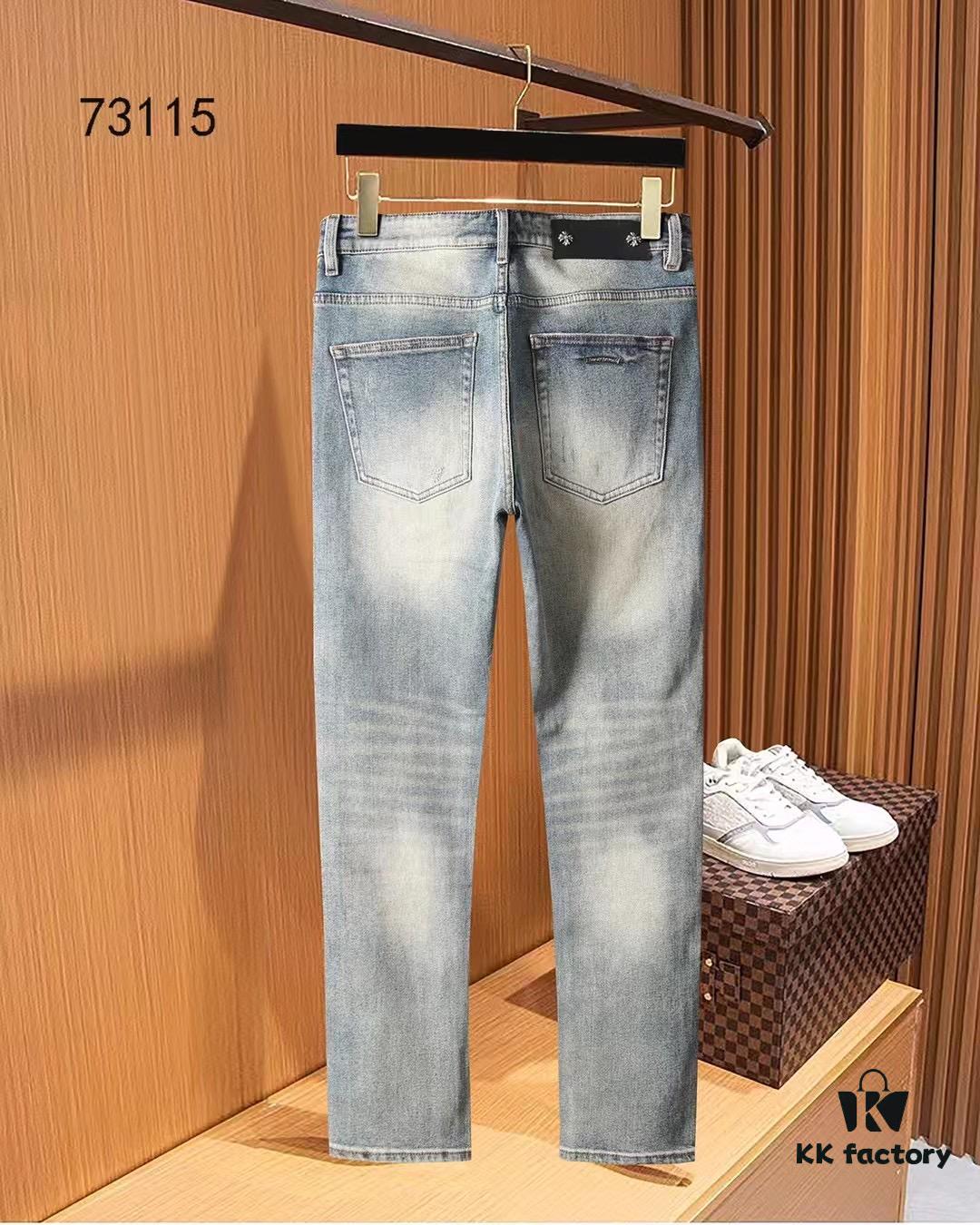 Chrome Hearts 2025 Spring/Summer New Arrival Stock, Original Order Best-Selling Custom Jeans, Authentic Hardware, Super Heavy Craftsmanship, Excellent Fit and Unmatched Detailing