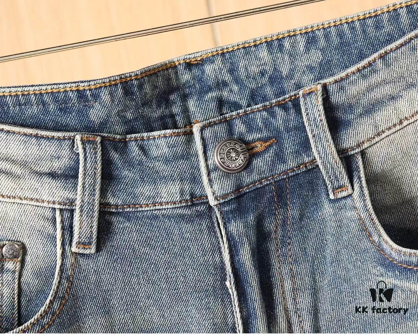Chrome Hearts 2025 Spring/Summer New Arrival Stock, Original Order Best-Selling Custom Jeans, Authentic Hardware, Super Heavy Craftsmanship, Excellent Fit and Unmatched Detailing