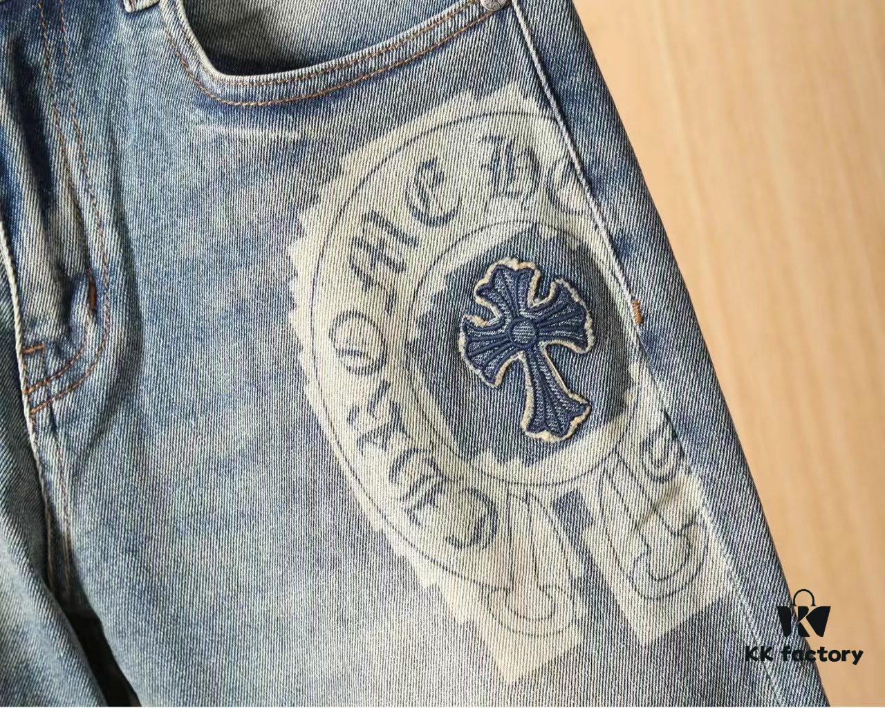 Chrome Hearts 2025 Spring/Summer New Arrival Stock, Original Order Best-Selling Custom Jeans, Authentic Hardware, Super Heavy Craftsmanship, Excellent Fit and Unmatched Detailing