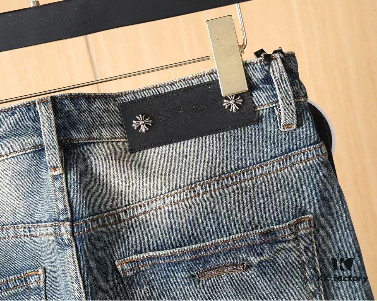 Chrome Hearts 2025 Spring/Summer New Arrival Stock, Original Order Best-Selling Custom Jeans, Authentic Hardware, Super Heavy Craftsmanship, Excellent Fit and Unmatched Detailing