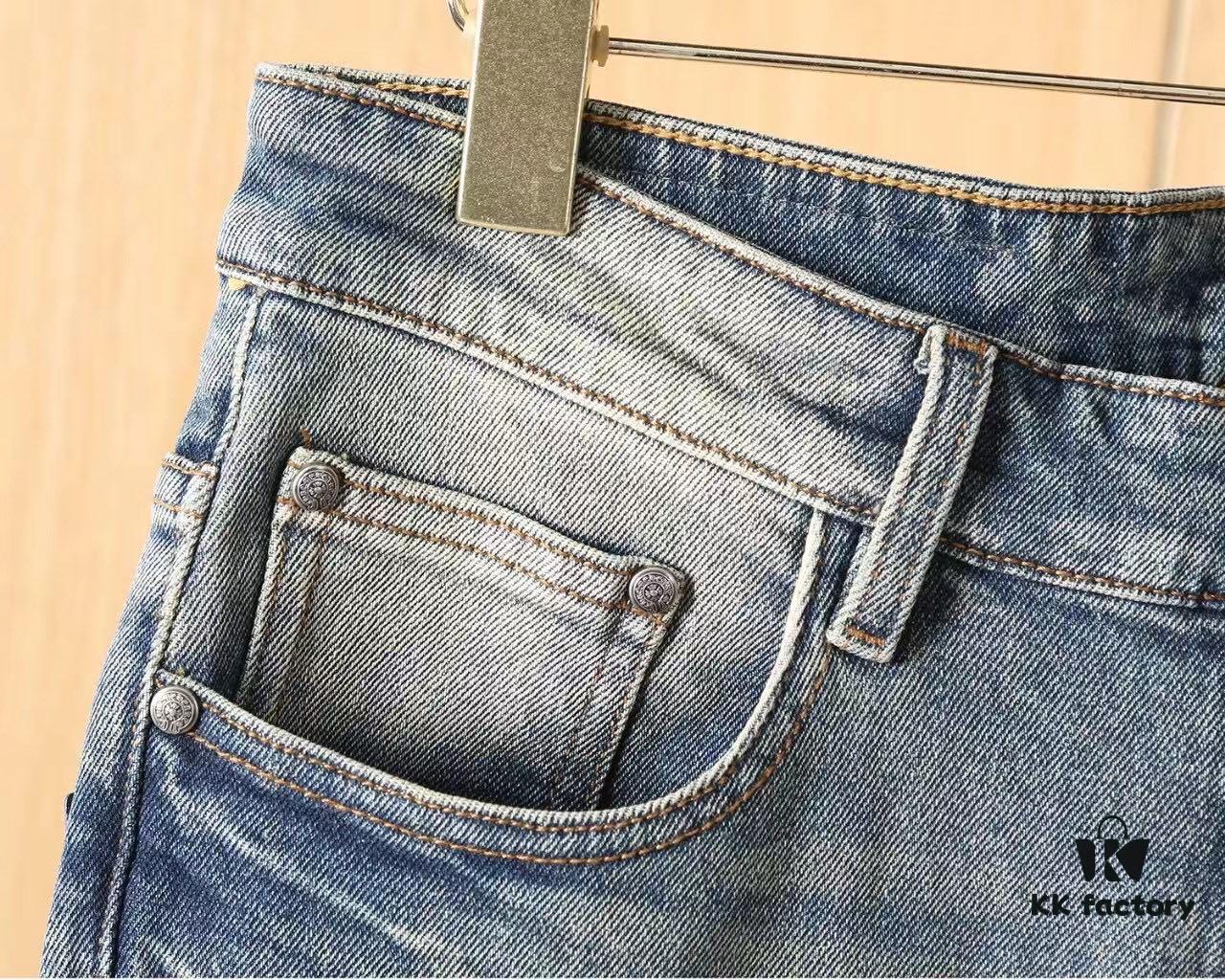 Chrome Hearts 2025 Spring/Summer New Arrival Stock, Original Order Best-Selling Custom Jeans, Authentic Hardware, Super Heavy Craftsmanship, Excellent Fit and Unmatched Detailing