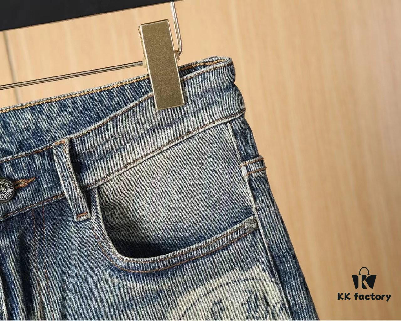 Chrome Hearts 2025 Spring/Summer New Arrival Stock, Original Order Best-Selling Custom Jeans, Authentic Hardware, Super Heavy Craftsmanship, Excellent Fit and Unmatched Detailing