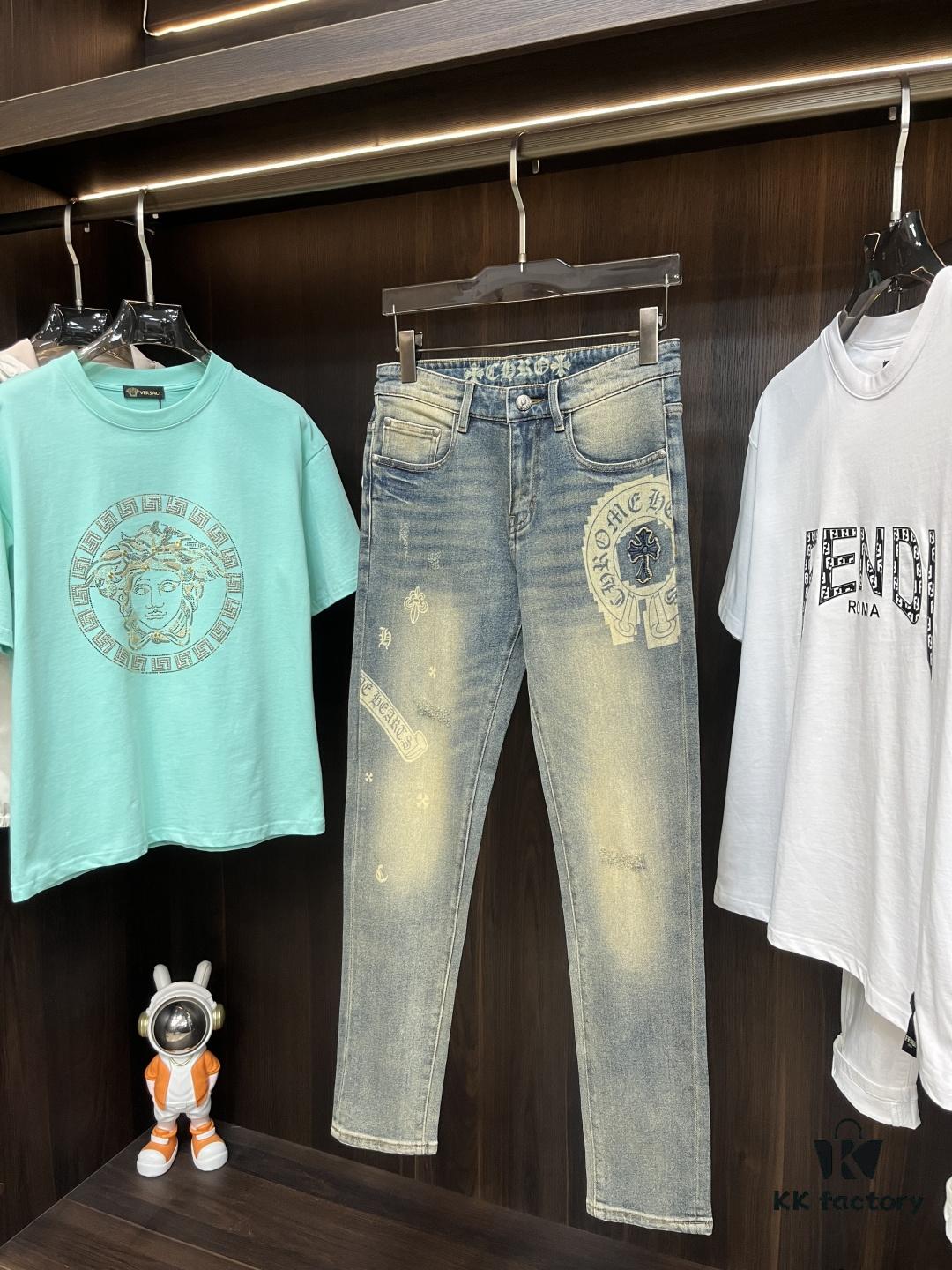 Crocodile Exclusive New Arrival Men's Fashion Casual Jeans, High-End European Style Original Stock, Trendy and Comfortable, Premium Design with Excellent Tailoring