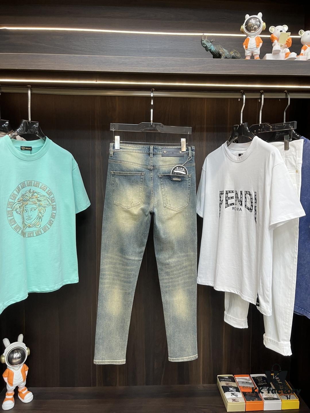 Crocodile Exclusive New Arrival Men's Fashion Casual Jeans, High-End European Style Original Stock, Trendy and Comfortable, Premium Design with Excellent Tailoring