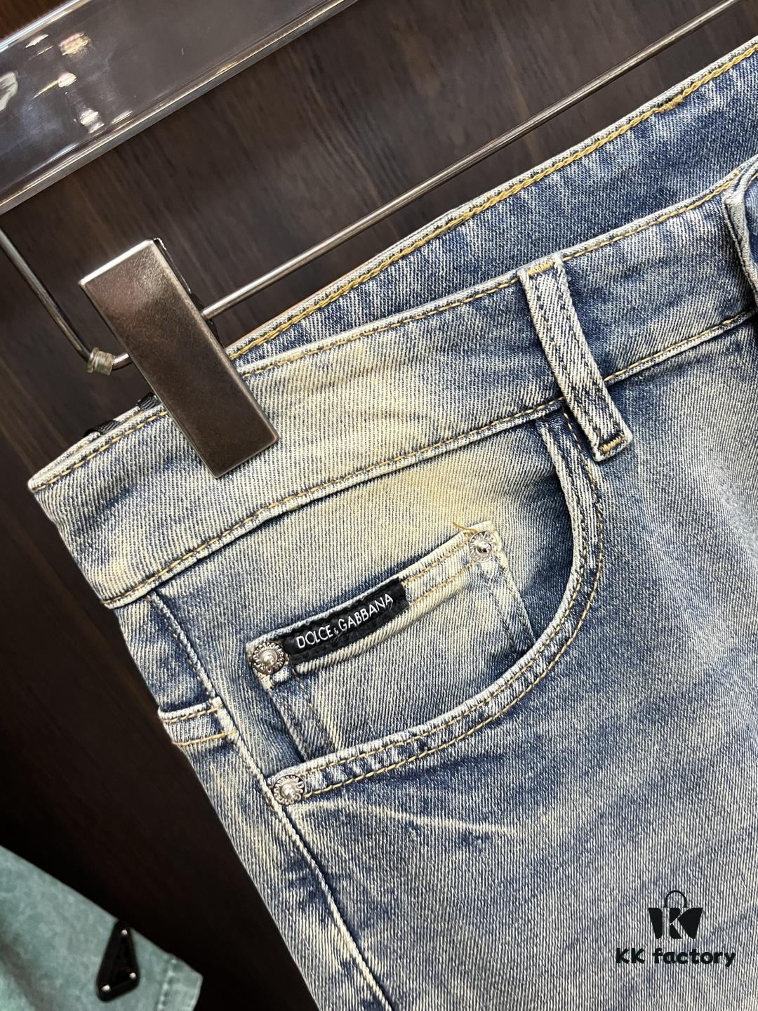 P Exclusive New Arrival Crocodile Heart Men's Fashion Casual Jeans, High-End European Style Original Order Pants, Trendy and Comfortable Casual Trousers with Excellent Breathability and Impeccable Details, Brand-Inspired Design Concept Showcasing Premium Quality and Relaxed Tailoring for an Outstanding Fit