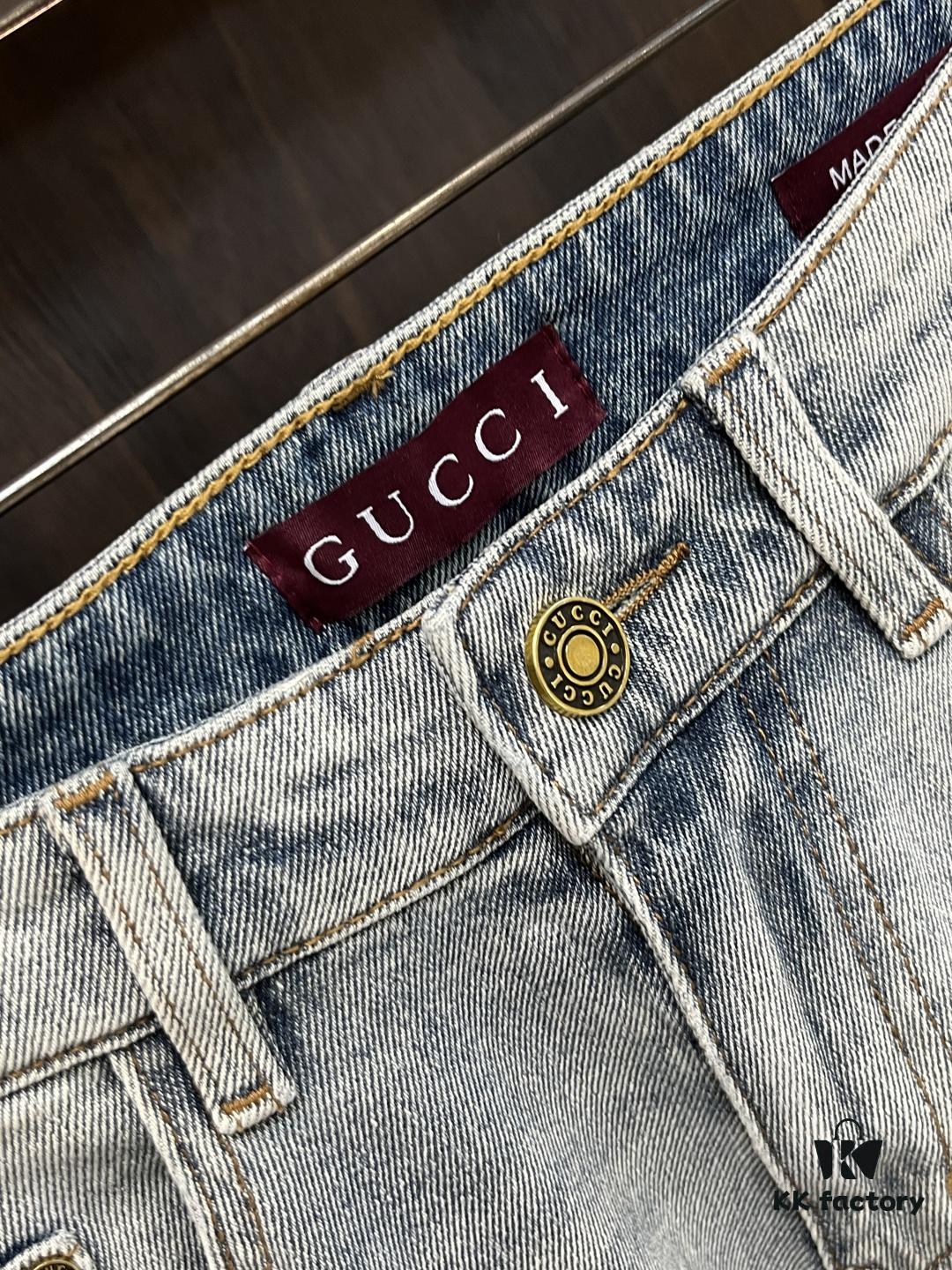 Exclusive New Arrival 🔥 Chrome Hearts Style Men's Fashion Casual Jeans, High-End European Design Original Stock Pants, Trendy and Comfortable, Breathable Fabric with Impeccable Details, Brand-Inspired Design Concept Reflecting Premium Quality, Relaxed Cut for an Excellent Fit