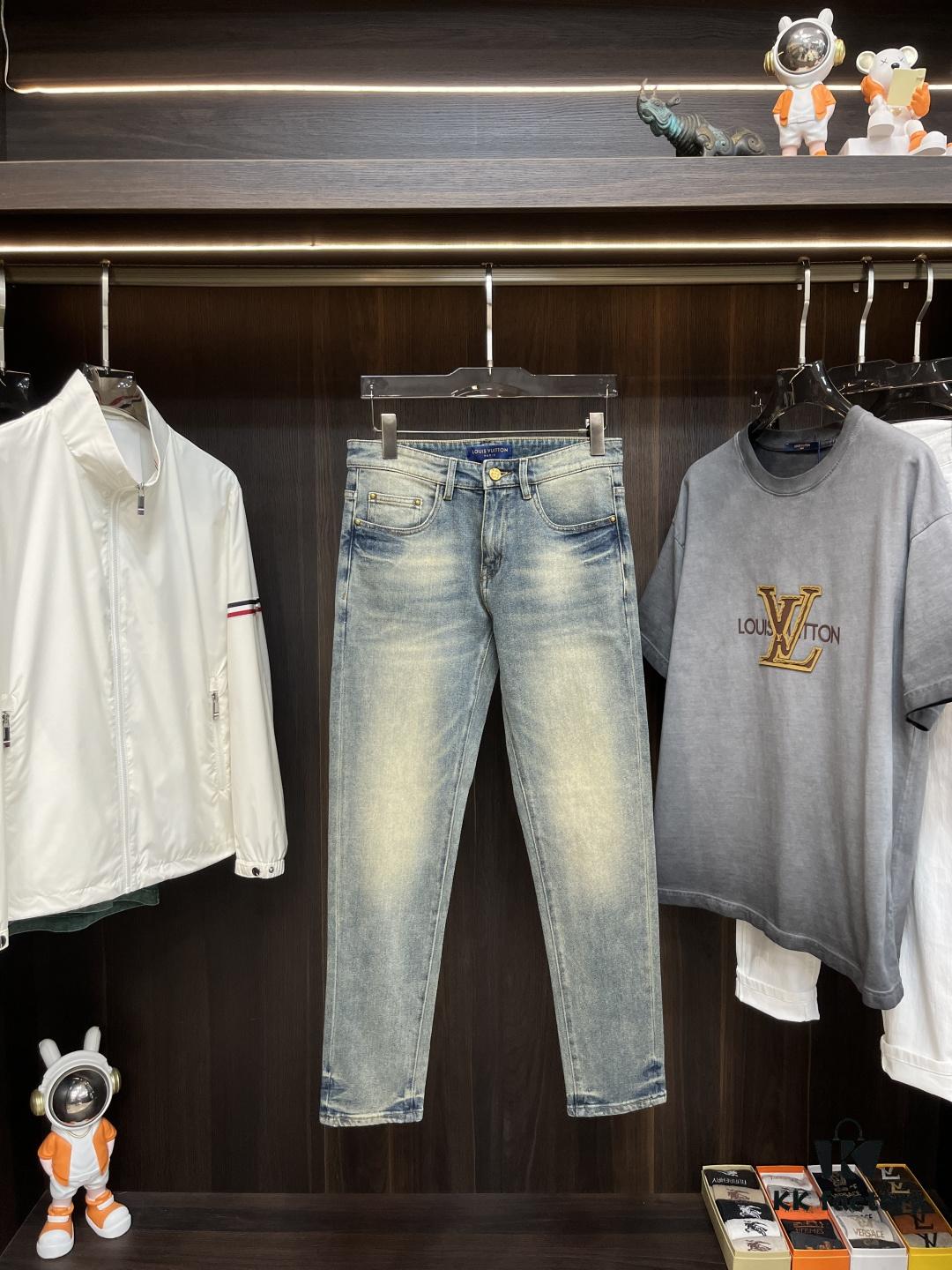 Exclusive New Arrival 🔥 Chrome Hearts Style Men's Fashion Casual Jeans, High-End European Design Original Stock Pants, Trendy and Comfortable, Breathable Fabric with Impeccable Details, Brand-Inspired Design Concept Showcasing Premium Quality, Leisure Cut for an Outstanding Fit