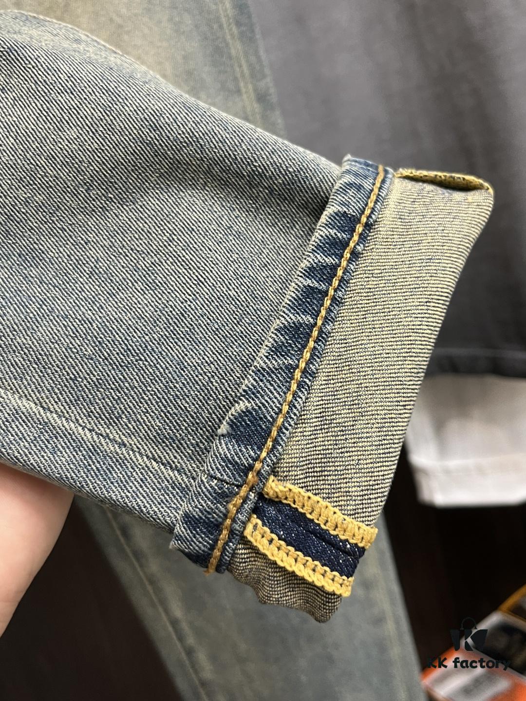 Exclusive New Arrival 🔥 Chrome Hearts Style Men's Fashion Casual Jeans, High-End European Design Original Stock Pants, Trendy and Comfortable, Breathable Fabric with Impeccable Details, Brand-Inspired Design Concept Showcasing Premium Quality, Leisure Cut for an Outstanding Fit