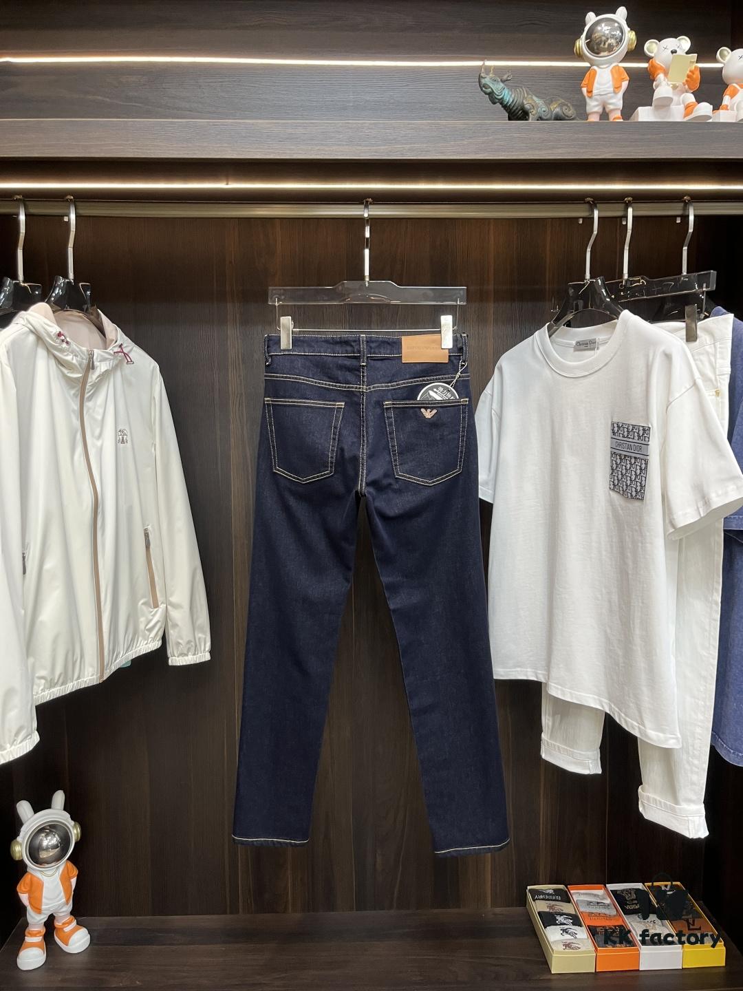 Armani Exclusive New Arrival 🔥 Dua Marini Trendy Men's Fashion Casual Jeans, High-End European Style Original Order Pants, Stylish and Comfortable Casual Trousers with Excellent Breathability and Impeccable Details, Showcasing Brand Design Philosophy and Premium Quality, Featuring a Relaxed Cut with Flattering Silhouette