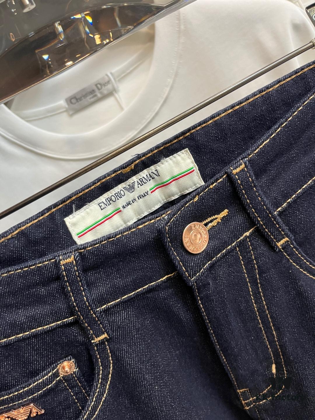 Armani Exclusive New Arrival 🔥 Dua Marini Trendy Men's Fashion Casual Jeans, High-End European Style Original Order Pants, Stylish and Comfortable Casual Trousers with Excellent Breathability and Impeccable Details, Showcasing Brand Design Philosophy and Premium Quality, Featuring a Relaxed Cut with Flattering Silhouette