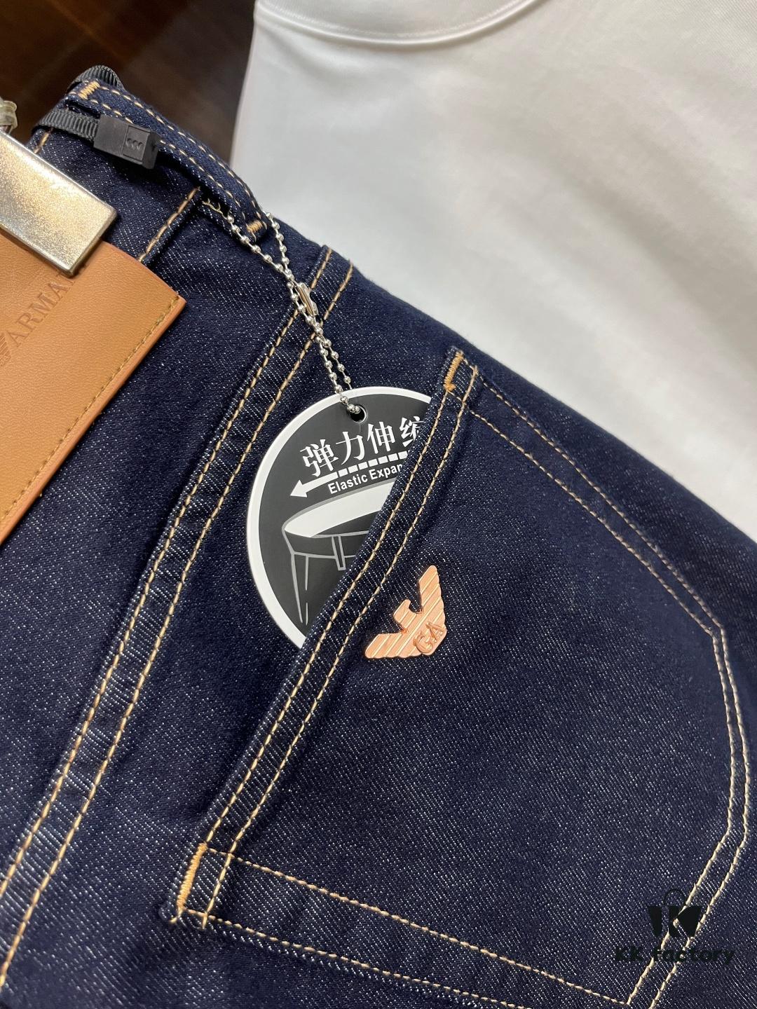 Armani Exclusive New Arrival 🔥 Dua Marini Trendy Men's Fashion Casual Jeans, High-End European Style Original Order Pants, Stylish and Comfortable Casual Trousers with Excellent Breathability and Impeccable Details, Showcasing Brand Design Philosophy and Premium Quality, Featuring a Relaxed Cut with Flattering Silhouette