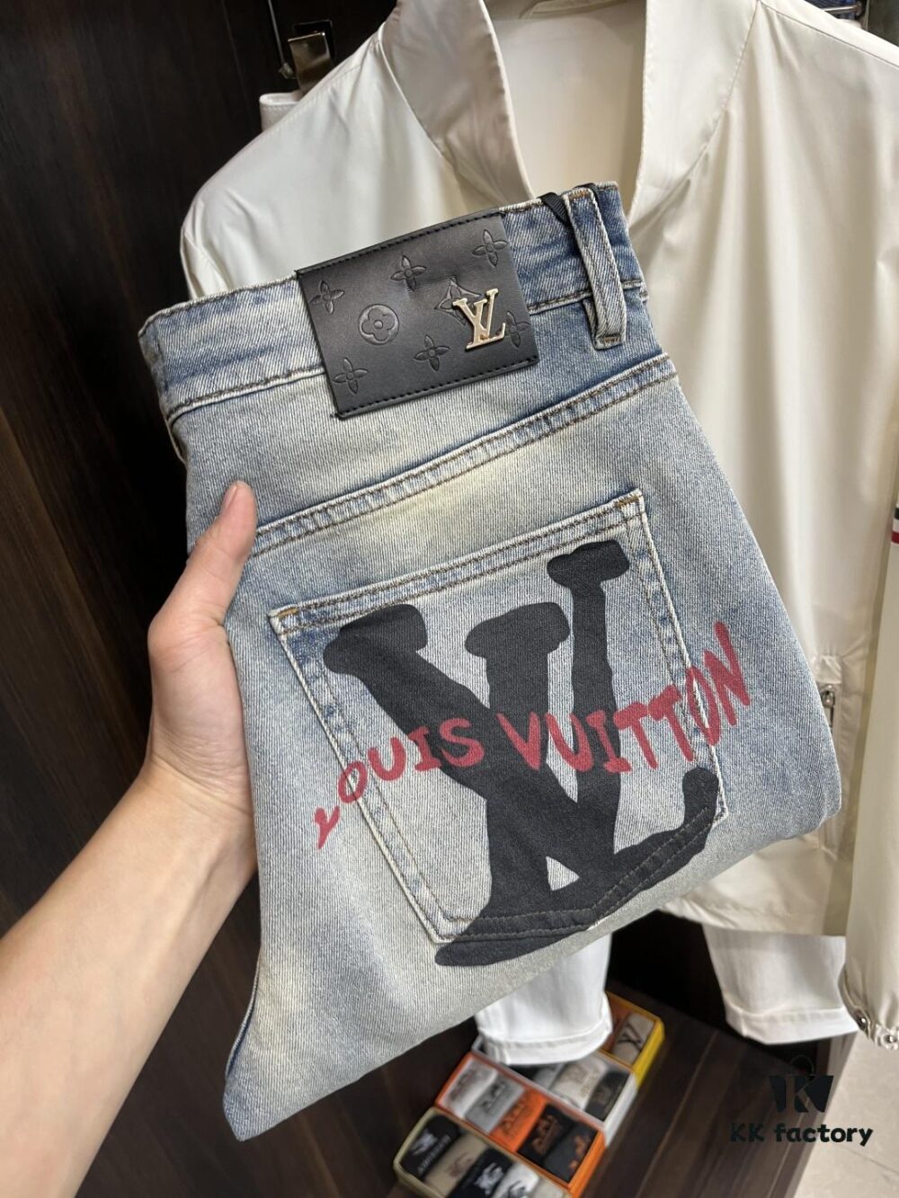 Exclusive New Arrival 🔥 Chrome Hearts Style Men's Fashion Casual Jeans, High-End European Design Original Stock Pants, Trendy and Breathable with Superior Comfort and Impeccable Details, Brand-Inspired Concept for Premium Quality, Relaxed Cut with Excellent Fit