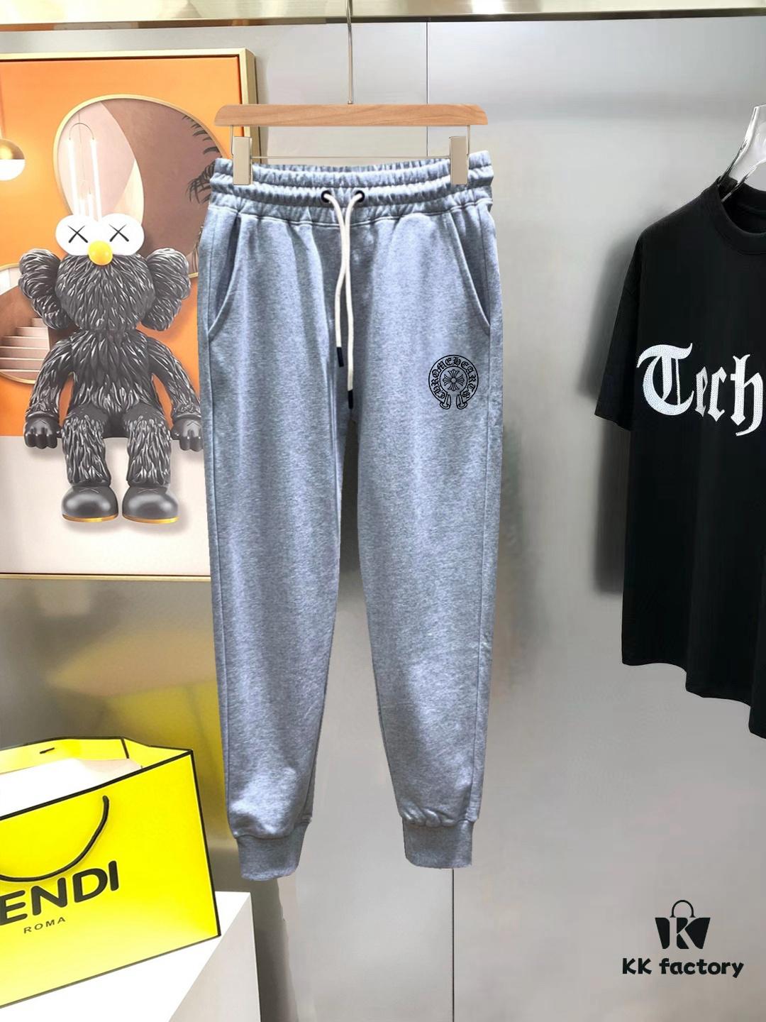 Chrome Hearts 2025 Spring New Arrival Men's Casual Pants Sweatpants, Counter Synced ✨ High-End Custom Original Order, Simple and Stylish Universal Match ✨ Official Logo Design, 100% Imported Cotton Fabric, Premium Imported Hardware Accessories