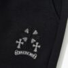 Chrome Hearts New Men's Original Stock Casual Pants, Sweatpants, High-End Custom Fashion Versatile Style with 3D Embroidered Logo, Premium Imported 100% Cotton Knit Fabric and Metal Trims