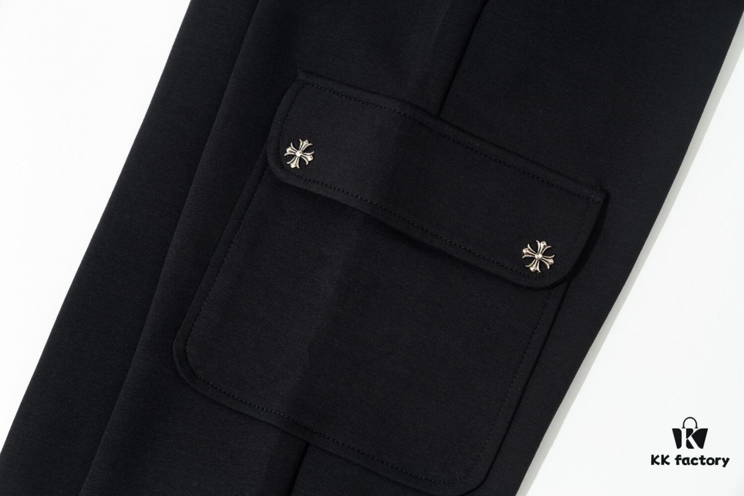 Chrome Hearts New Men's Original Stock Casual Pants, Sweatpants, High-End Custom Fashion Versatile Style with 3D Embroidered Logo, Premium Imported 100% Cotton Knit Fabric and Metal Trims