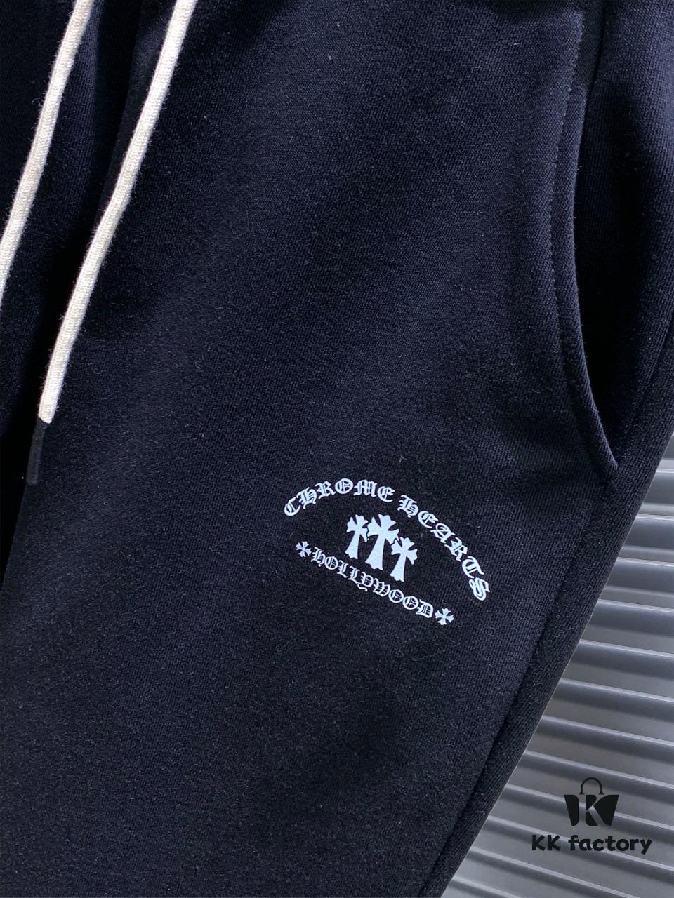 Chrome Hearts New Casual Pants, High-End Version! Custom Counter Fabric, Elastic Drawstring Design, Highly Breathable and Comfortable, Impeccable Details, Brand-Inspired Design Concept Reflecting Premium Quality. Soft and Smooth Texture! Features a Relaxed Cut with an Excellent Fit.