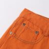 Chrome Hearts & Croc Heart Art Basel Orange Flared Jeans with Cross Design