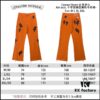 Chrome Hearts & Croc Heart Art Basel Orange Flared Jeans with Cross Design