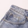 Korean Custom & Chrome Hearts Cowhide Patchwork Denim Pants with Large Cross Design