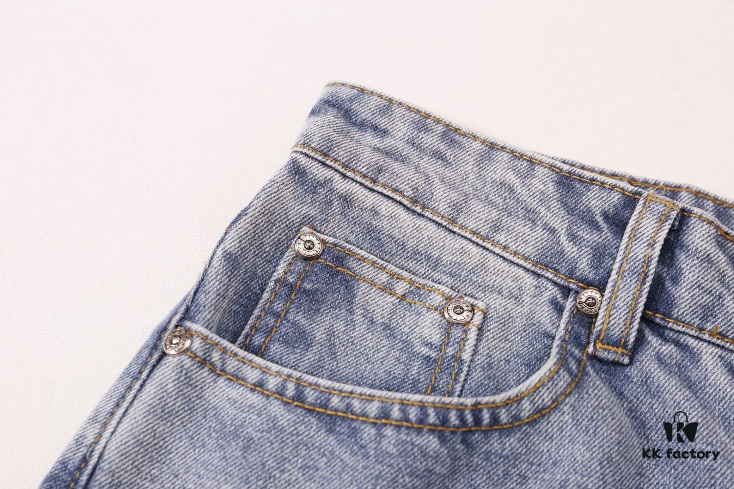 Korean Custom & Chrome Hearts Cowhide Patchwork Denim Pants with Large Cross Design