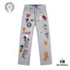 Chrome Hearts & CH Limited Edition Graffiti Crocodile Leather Jeans