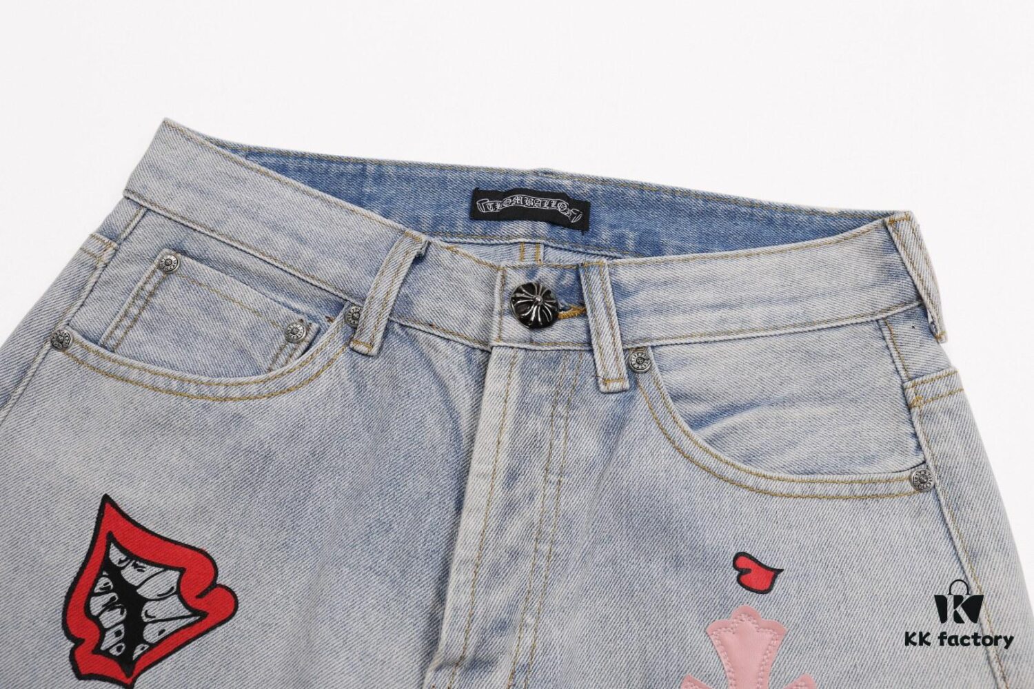 Chrome Hearts & CH Limited Edition Graffiti Crocodile Leather Jeans