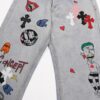 Chrome Hearts & CH Limited Edition Graffiti Crocodile Leather Jeans