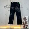 Chrome Hearts & Crocodile Limited Edition Camo Patch Leather Denim Jeans