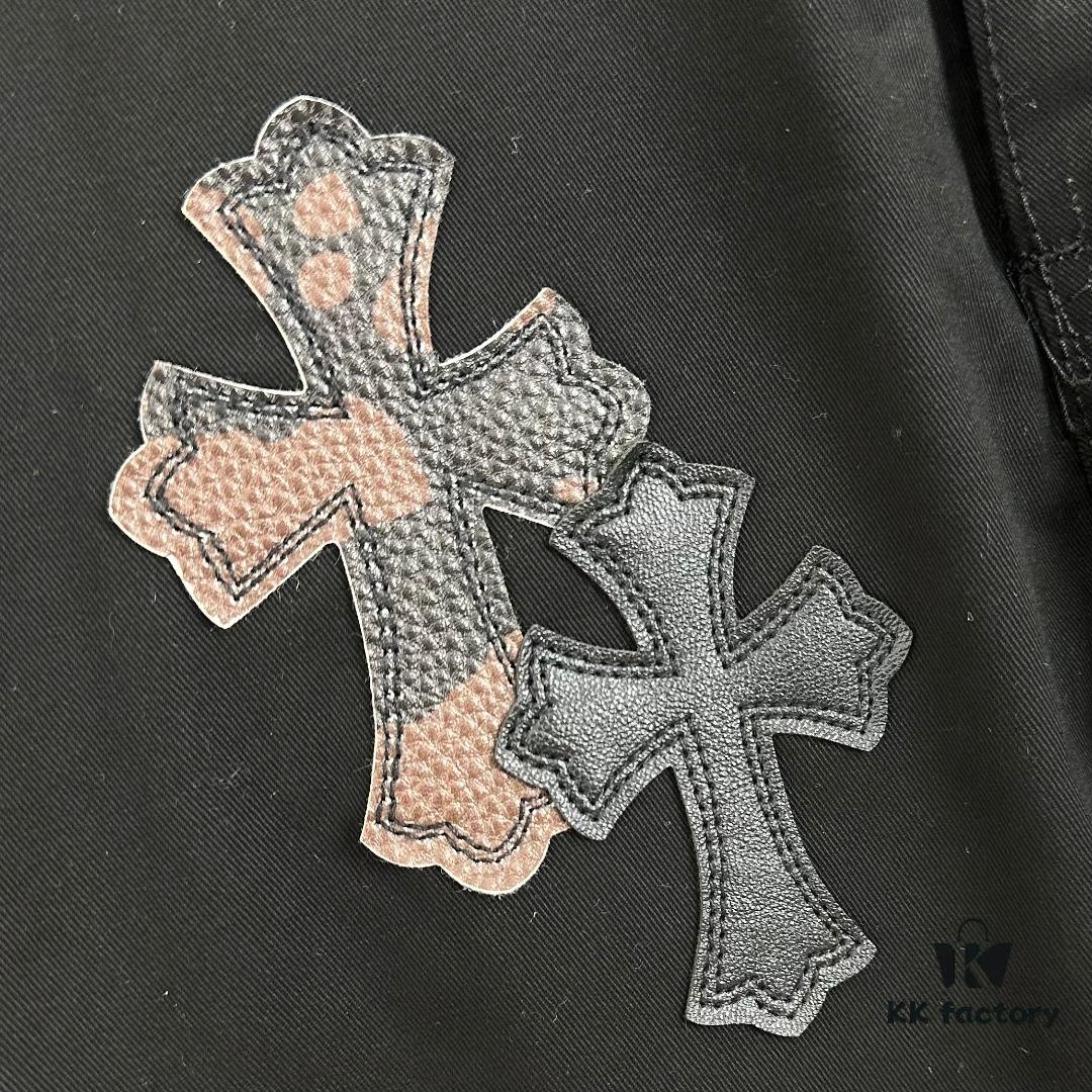 Chrome Hearts & Crocodile Limited Edition Camo Patch Leather Denim Jeans