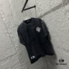 CH* Chrome Hearts* 2025 Spring/Summer New Arrival Distressed Snow Wash Vintage Round Neck Short Sleeve T-Shirt with Chest and Back Logo, Front and Back Cross and Horseshoe Print, Custom Fabric Unisex Tee