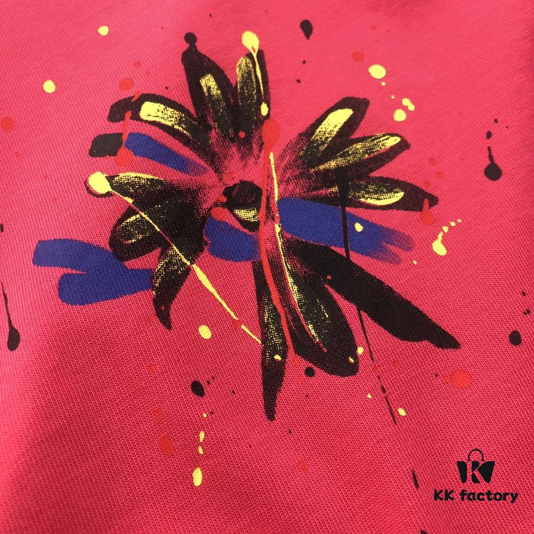 Chrome Hearts 2025 New Arrival Heavy Washed Embroidered Graffiti Print Short Sleeve T-Shirt △ Original Fabric △ High Version △ High-Quality Influencer and Celebrity Style Unisex Tee