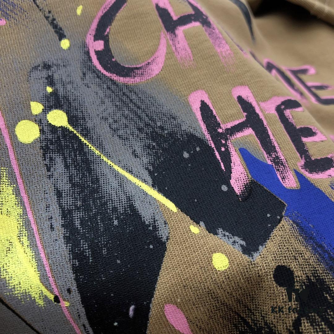 Chrome Hearts 2025 New Arrival Heavy Washed Embroidered Graffiti Print Short Sleeve T-Shirt △ Original Fabric △ High Version △ Premium Quality Influencer & Celebrity Style Unisex