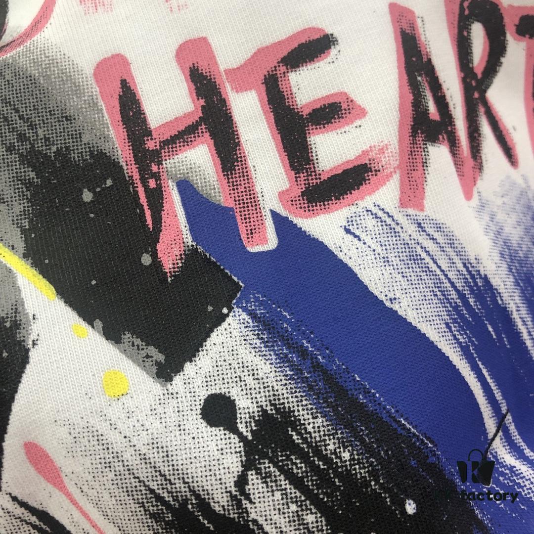 Chrome Hearts 2025 New Arrival Heavy Washed Embroidered Graffiti Print Short Sleeve T-Shirt △ Original Fabric △ High Version △ High Quality Influencer and Celebrity Style